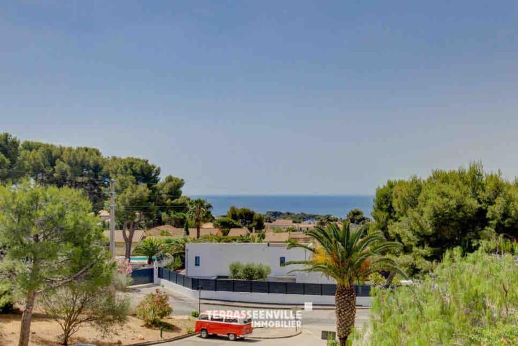 Tres Bel Appartement Climatise Terrasse Et Vue Mer باندول المظهر الخارجي الصورة